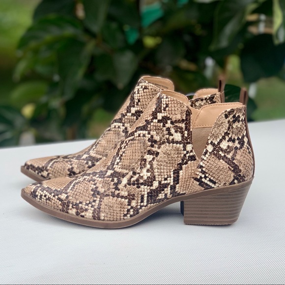 Women’s Snakeskin Western Boots Fashion Shoes New - Picture 6 of 14